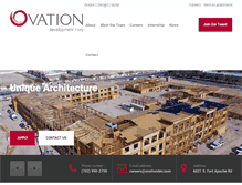 Tablet Screenshot of ovationdev.com